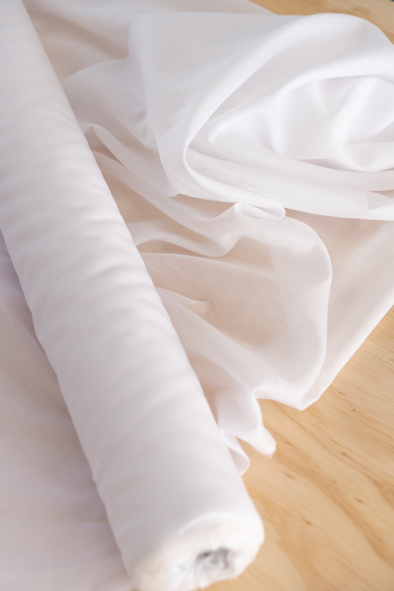 Voile de coton BIO Blanc de blanc
