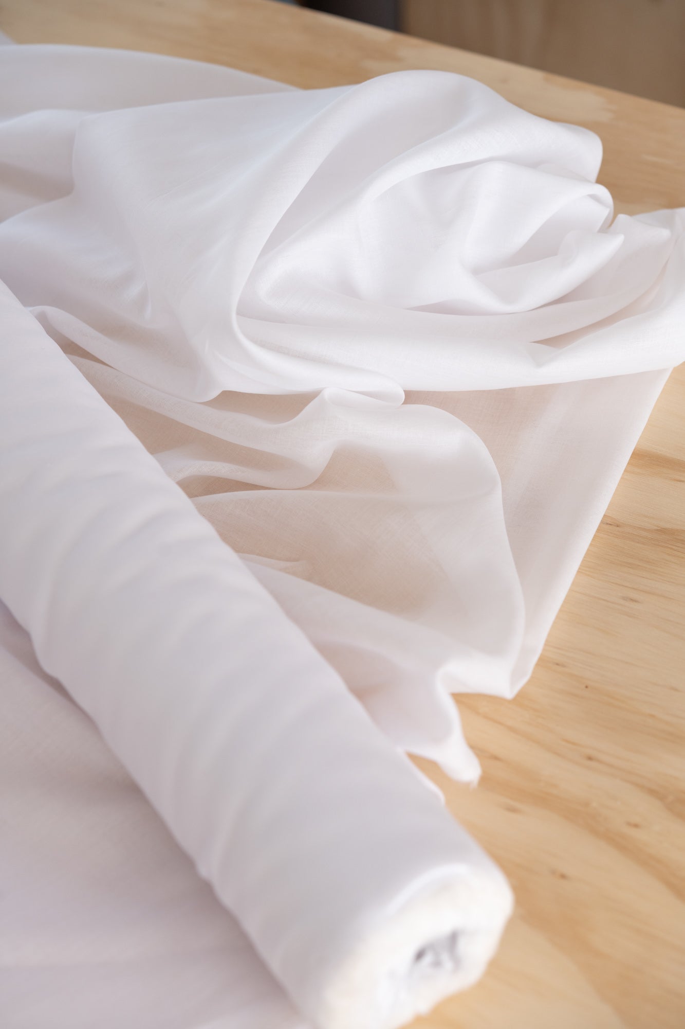 Voile de coton BIO Blanc de blanc