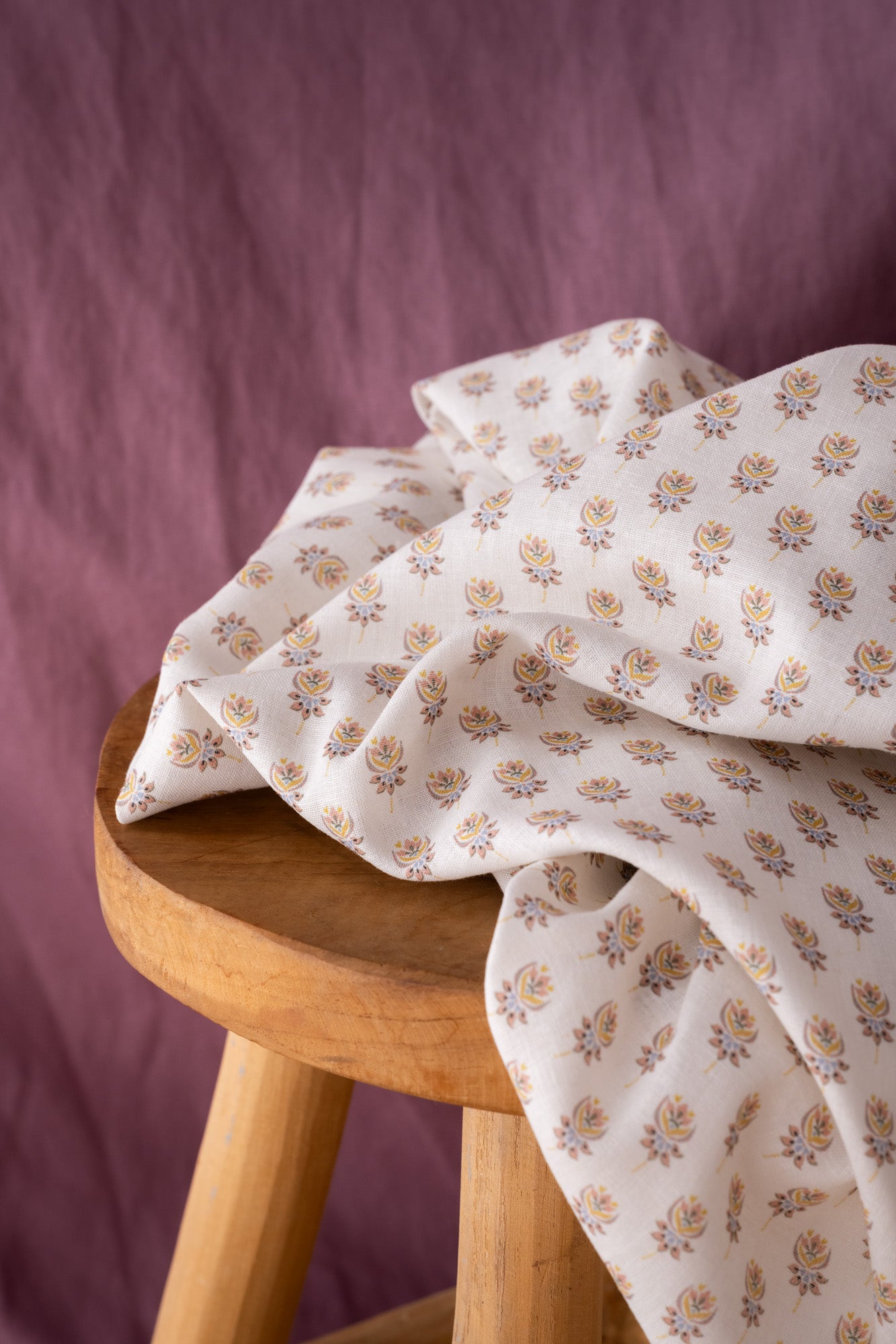 Tissu Lin Viscose fleurs "Askolenn"