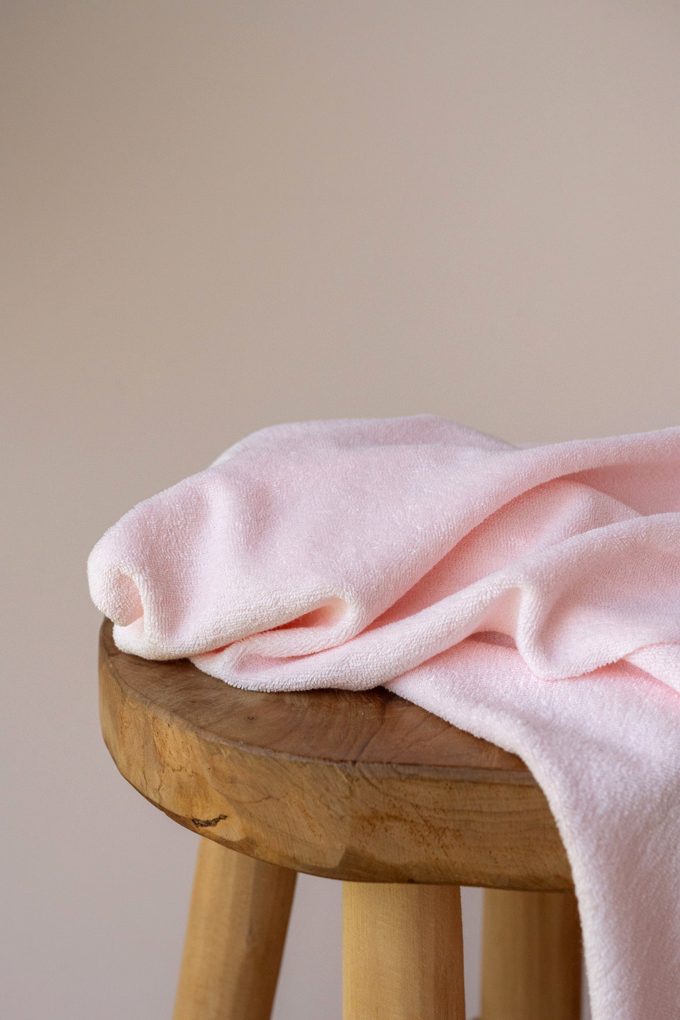 Jersey éponge Bio Rose pastel