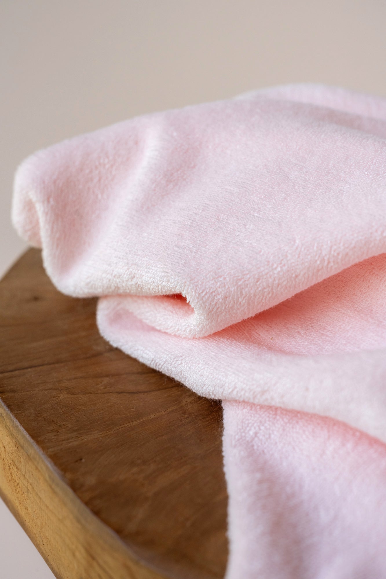 Jersey éponge Bio Rose pastel