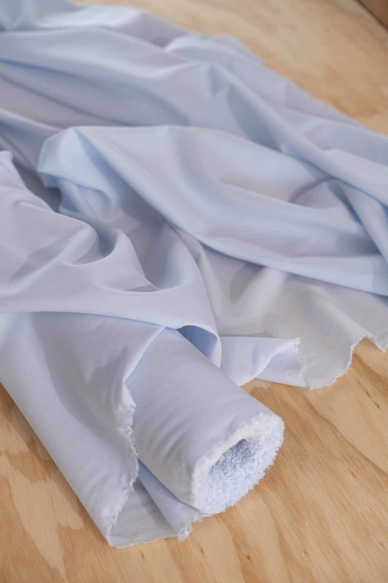 Voile de coton BIO Bleu céleste