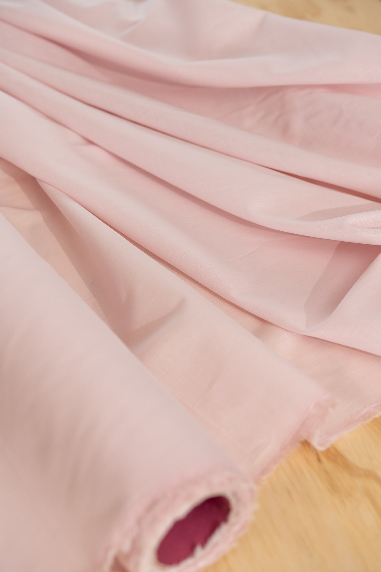 Voile de coton BIO rose poudré