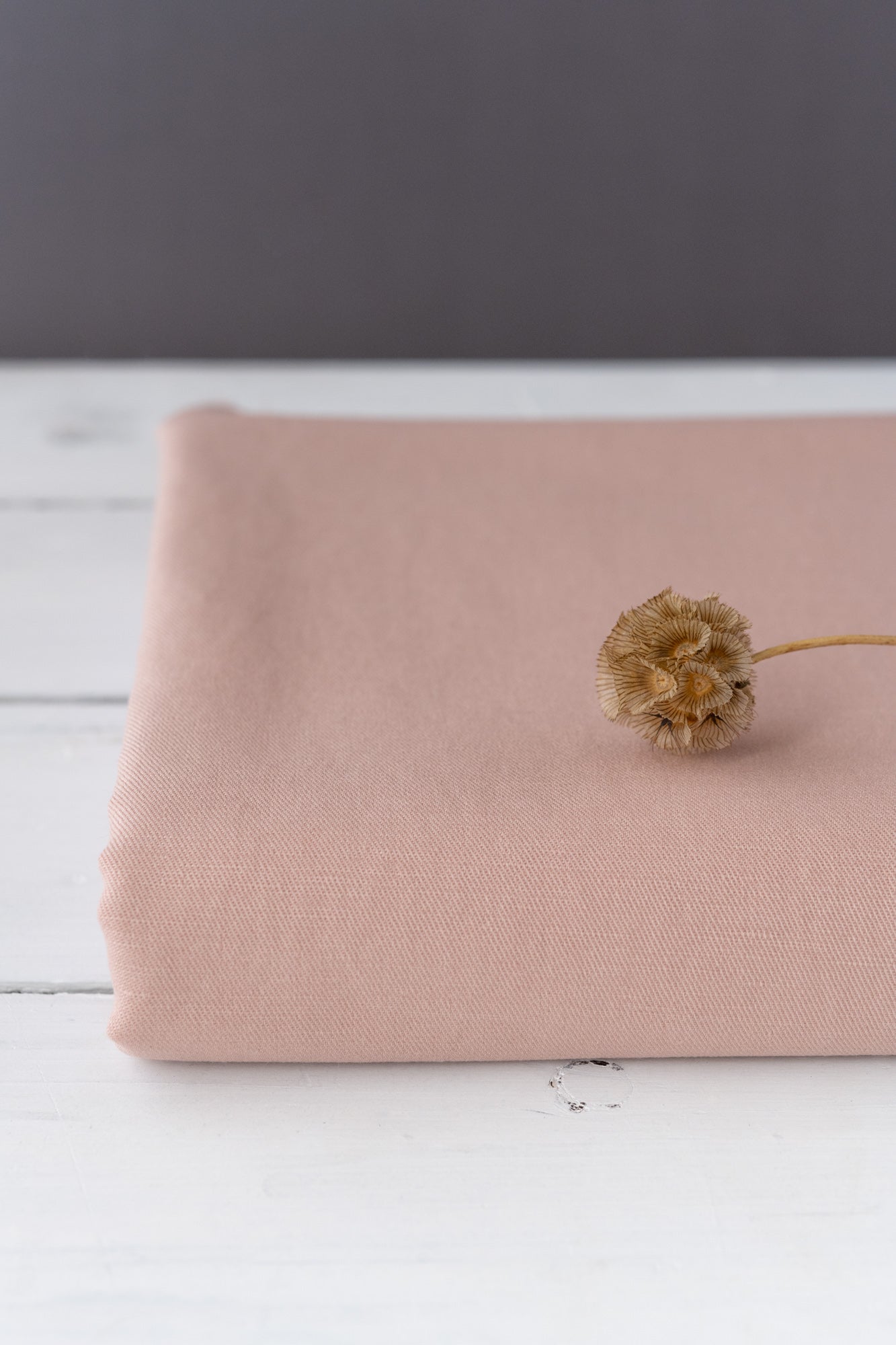 Twill Lin coton rose "blush"