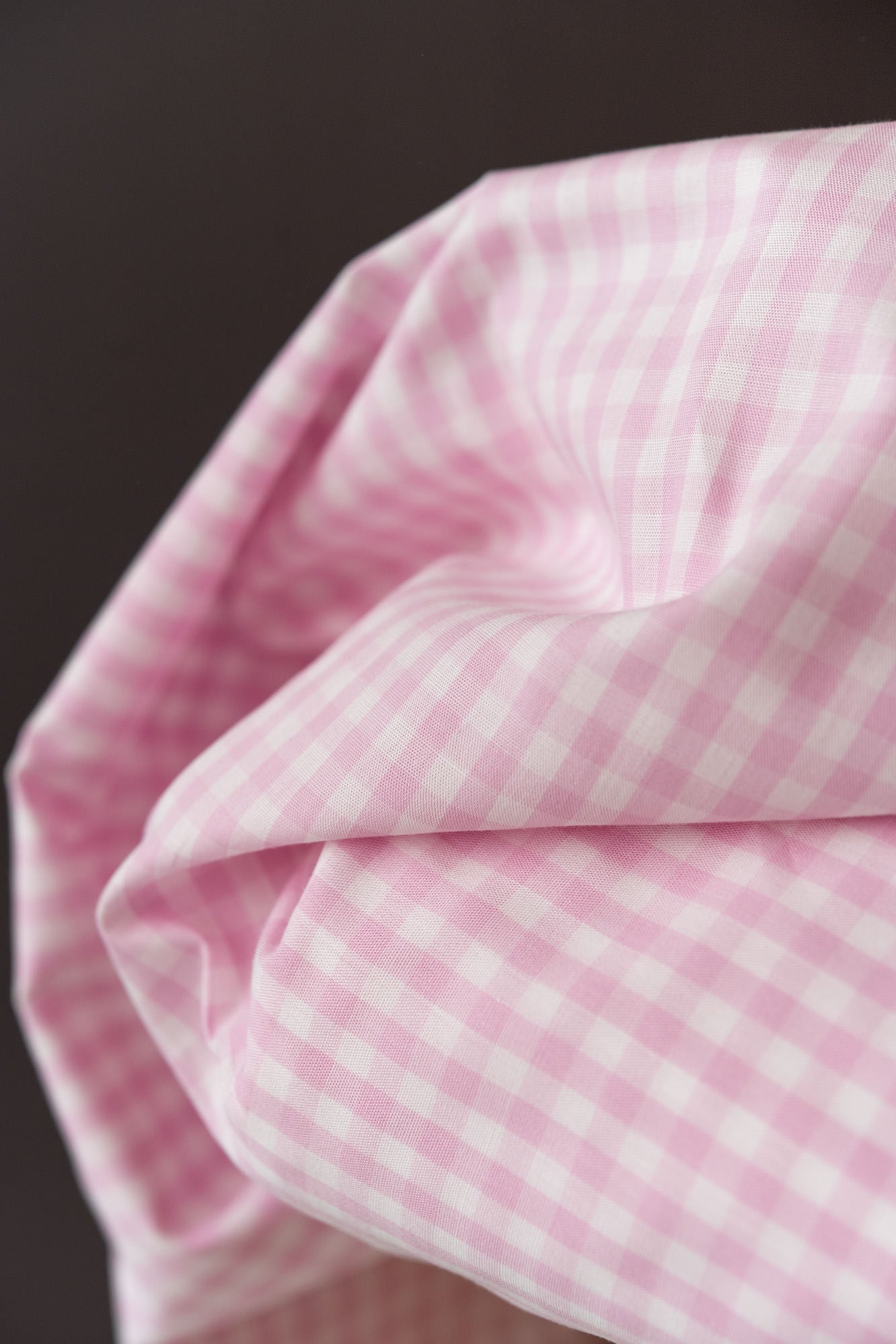 Tissu Vichy BIO Rose "Chamallow"