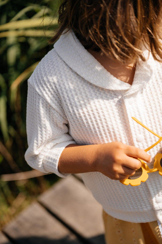 Tricot gaufré Bio Blanc