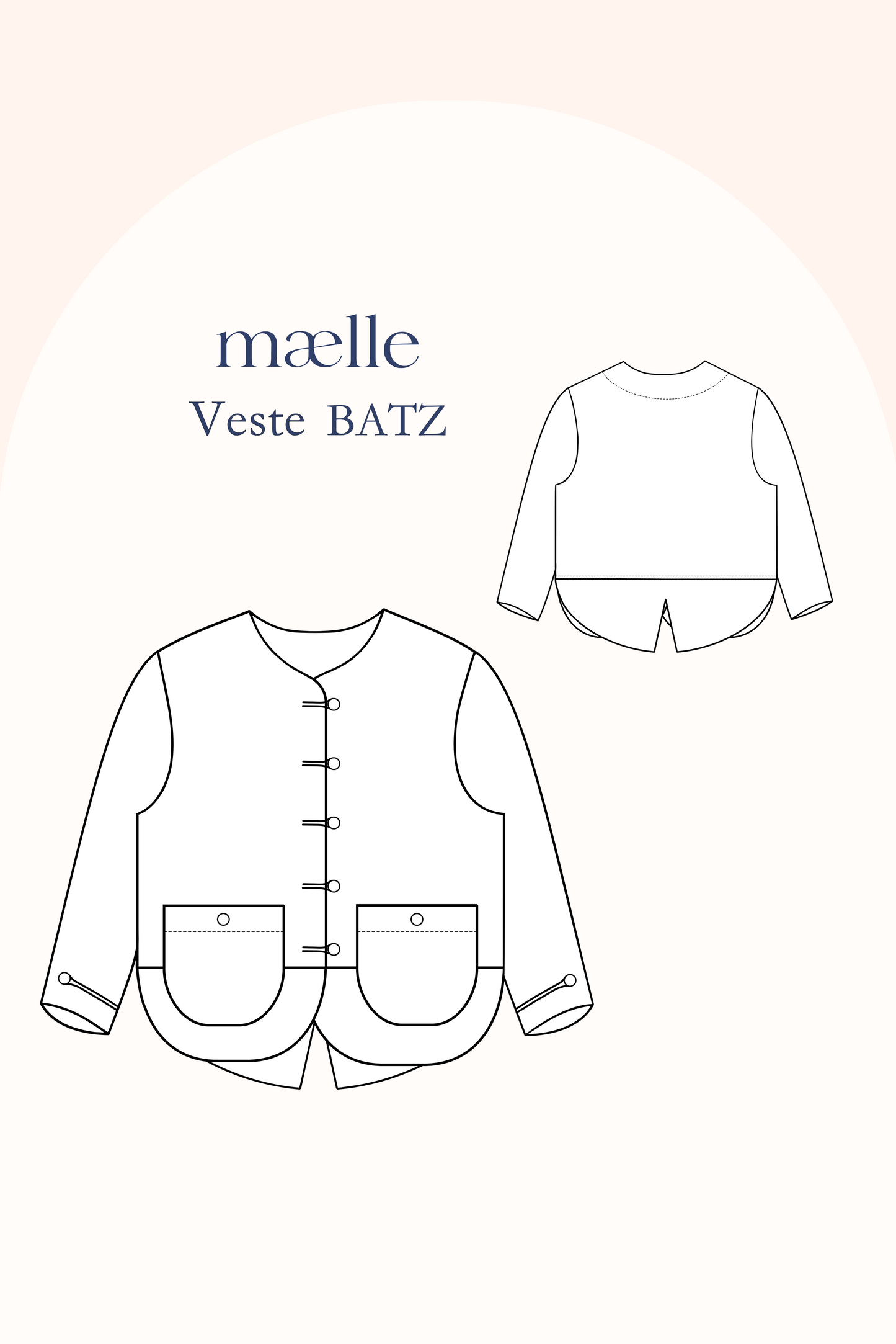 Patron Veste BATZ pochette