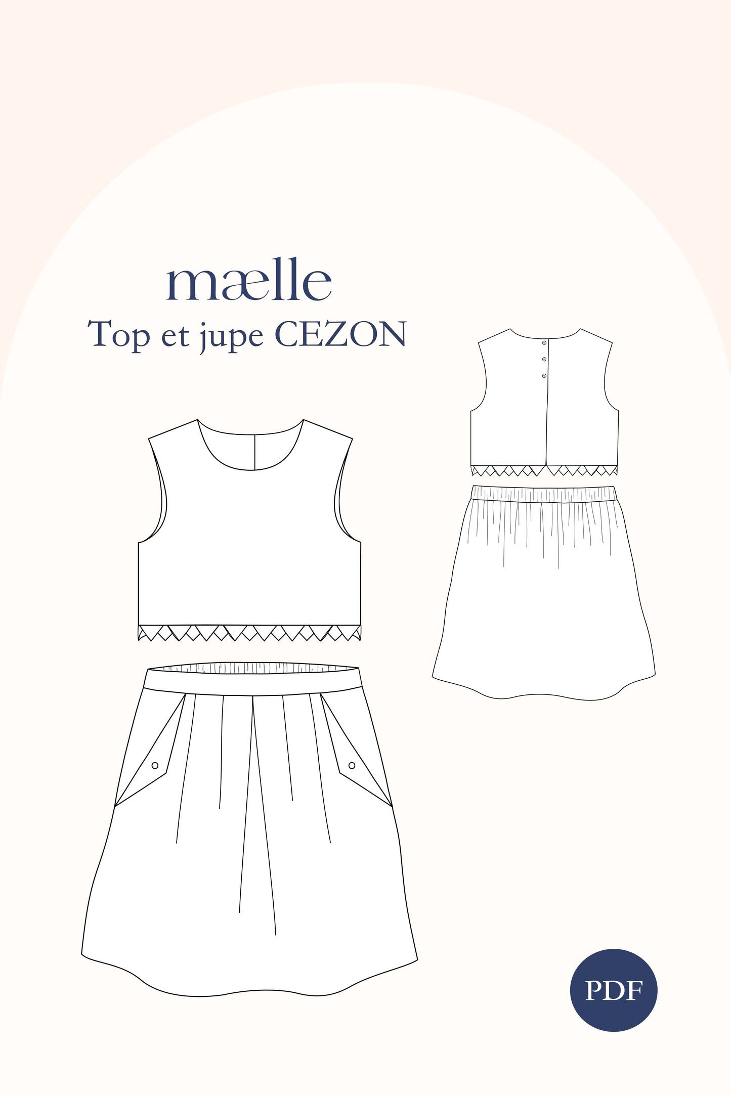 Patron ensemble Top et Jupe CEZON PDF