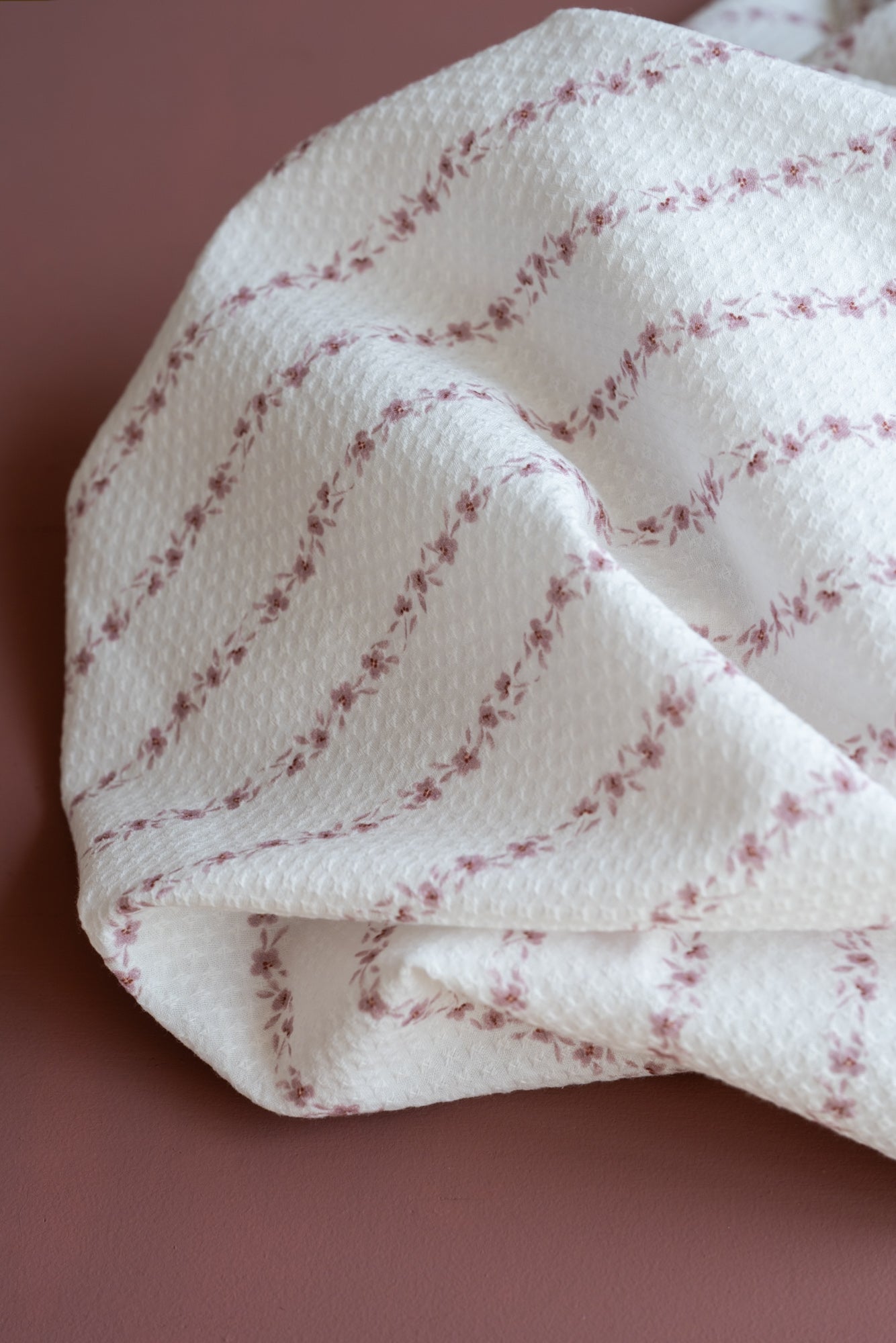 TIssu Coton "Garlantez" Blanc