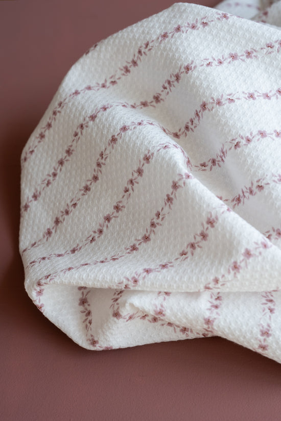 TIssu Coton "Garlantez" Blanc