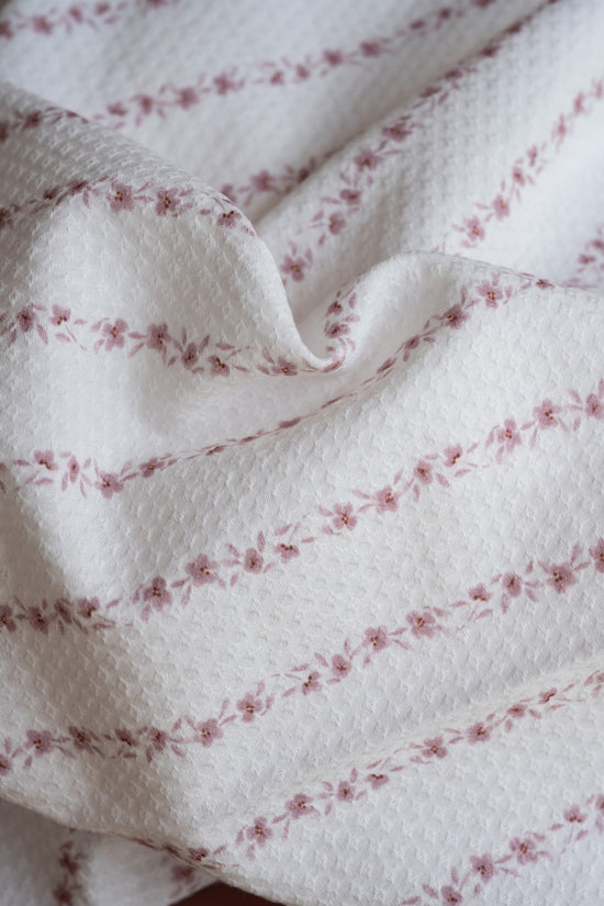 TIssu Coton "Garlantez" Blanc
