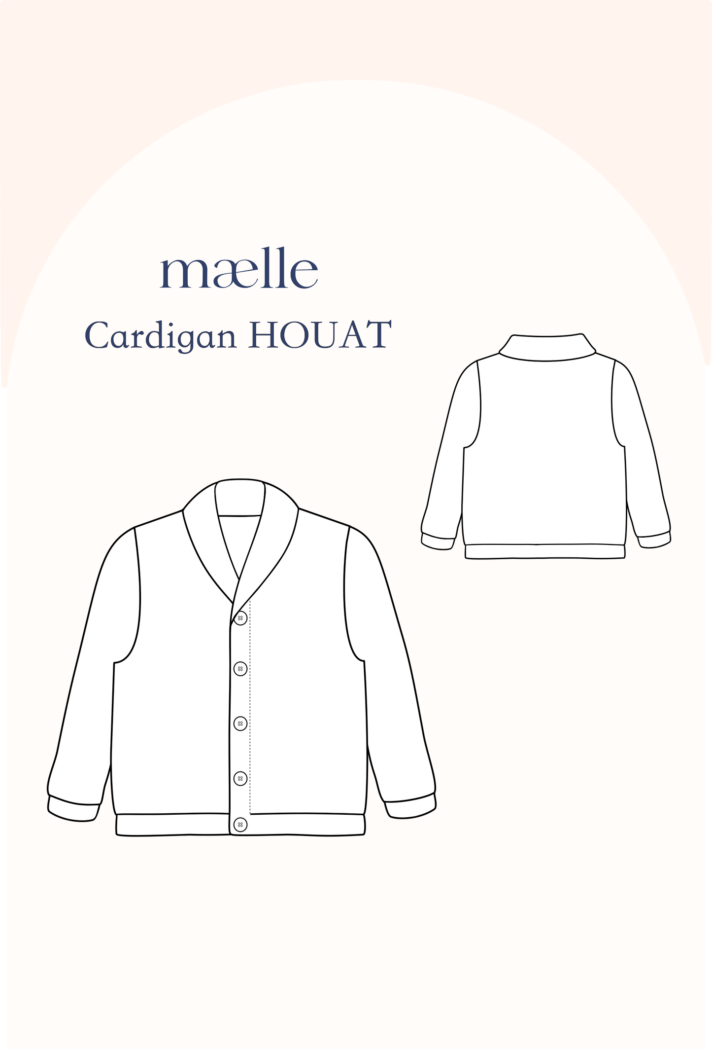 Patron Cardigan HOUAT Pochette