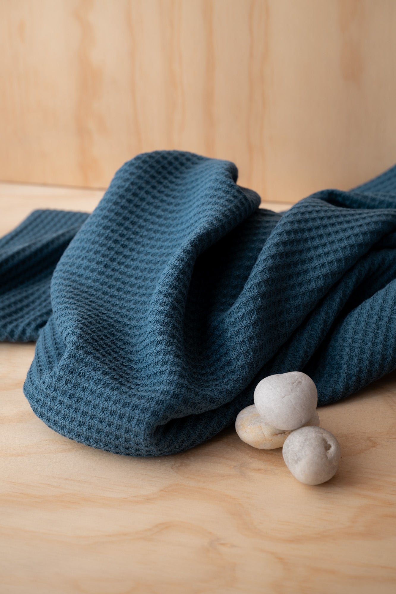 Tricot gaufré Bio Bleu "Morbihan"