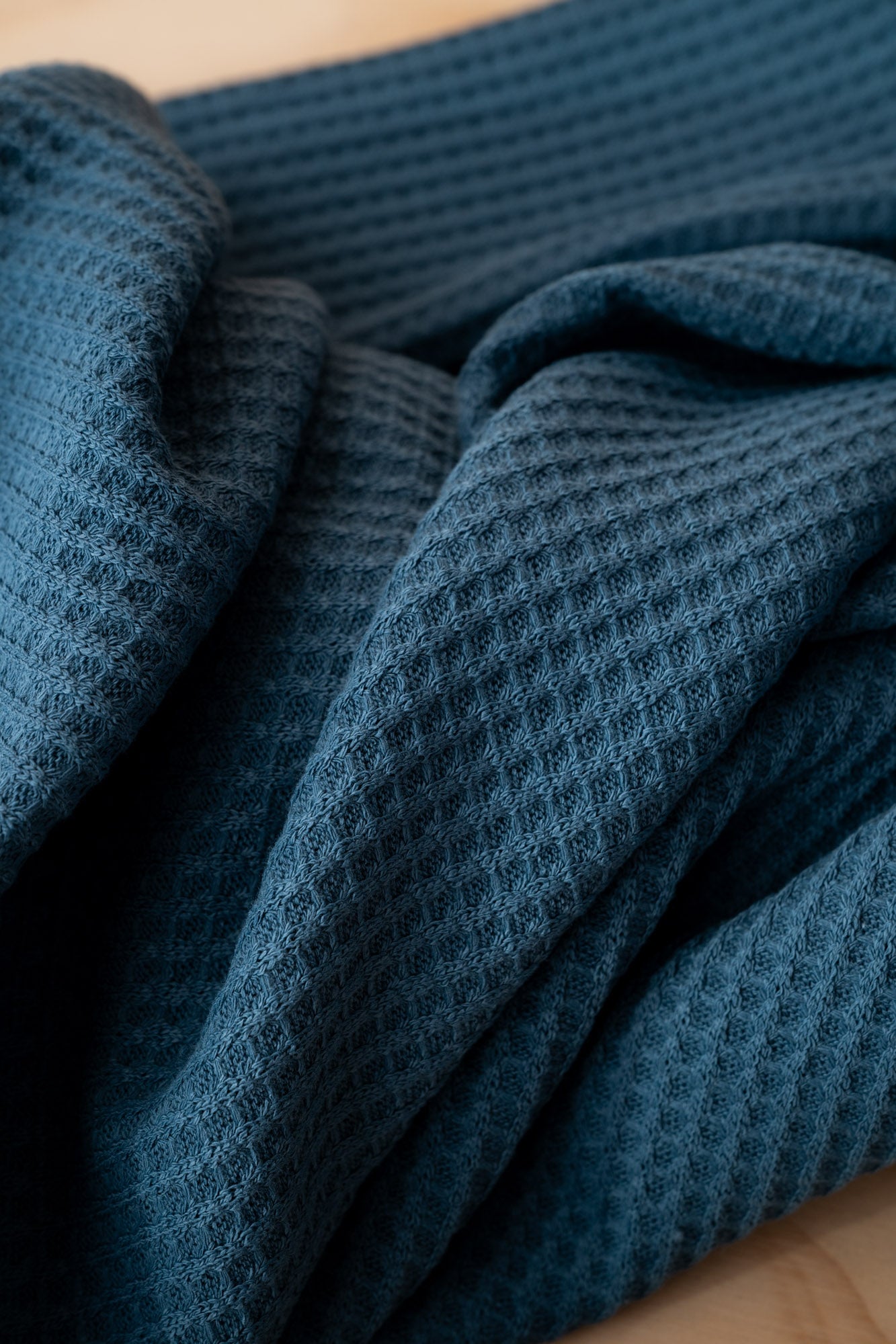 Tricot gaufré Bio Bleu "Morbihan"