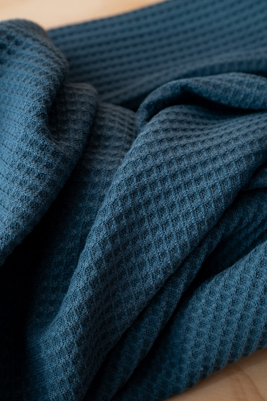 Tricot gaufré Bio Bleu "Morbihan"