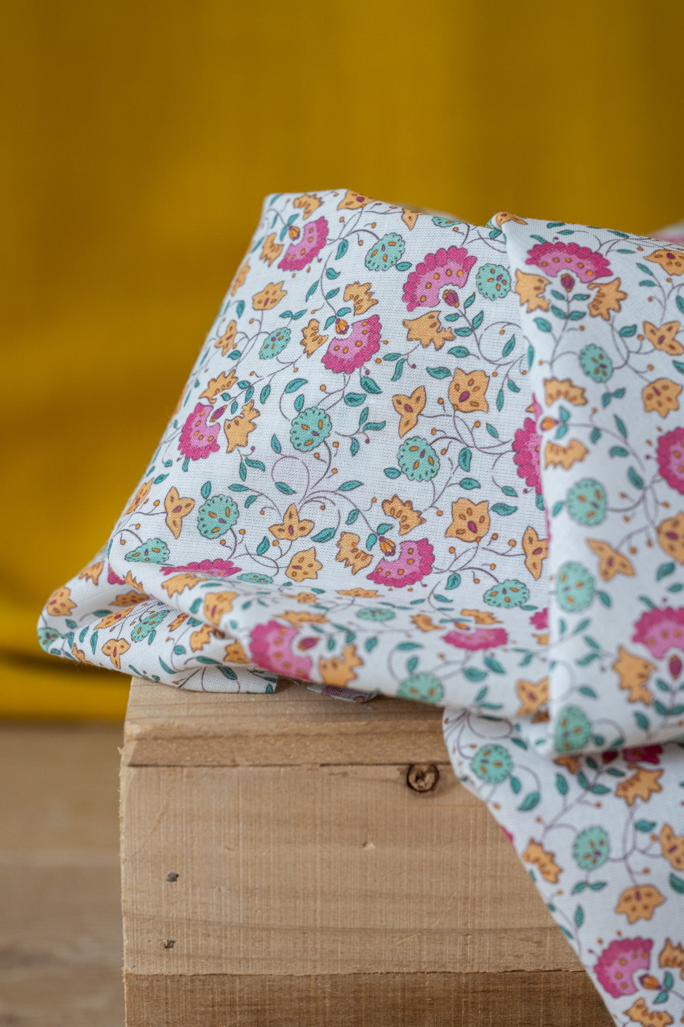 Voile de coton BIO fleuri "Bohémia"