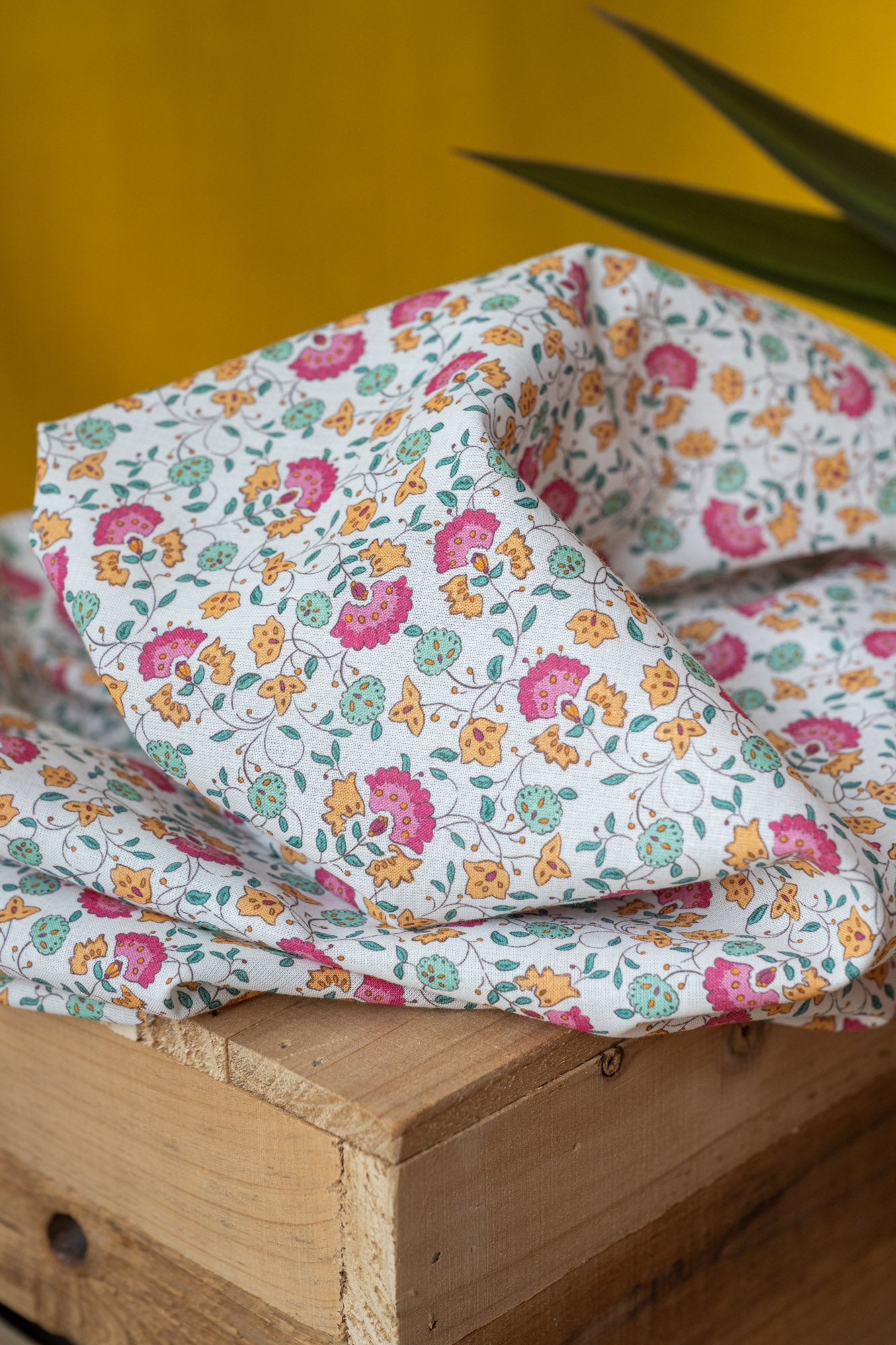 Voile de coton BIO fleuri "Bohémia"