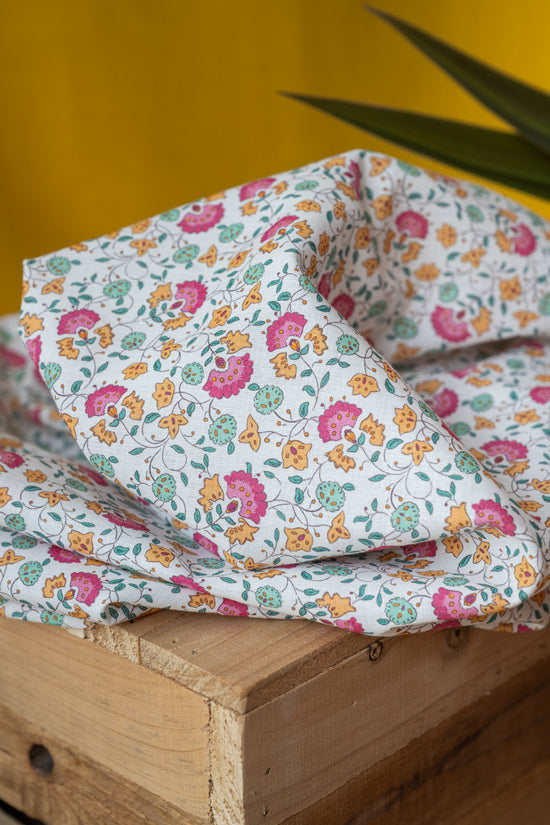 Voile de coton BIO fleuri "Bohémia"