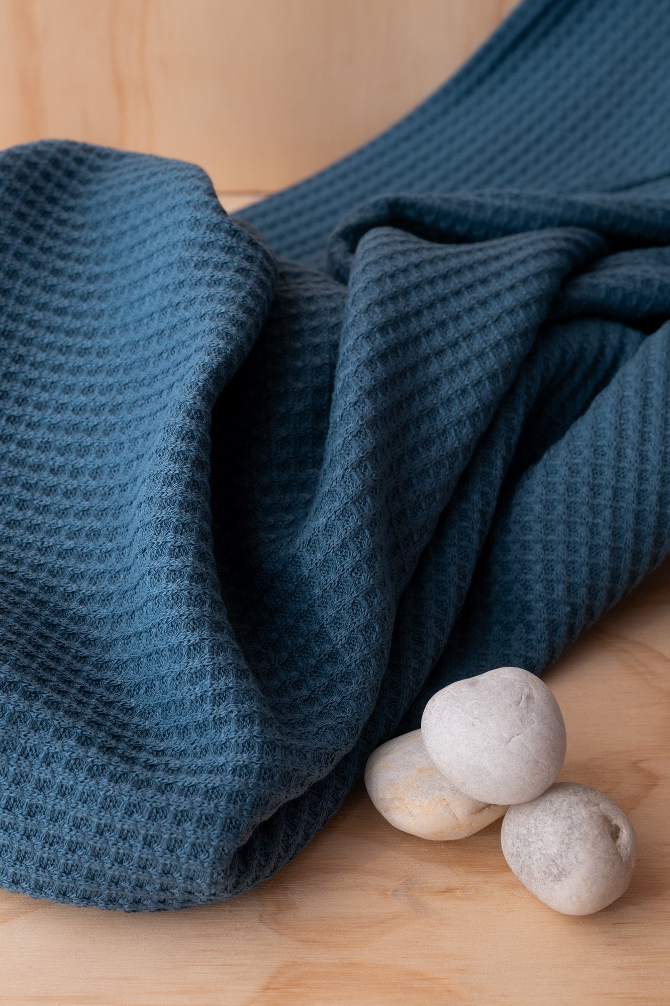 Tricot gaufré Bio Bleu "Morbihan"