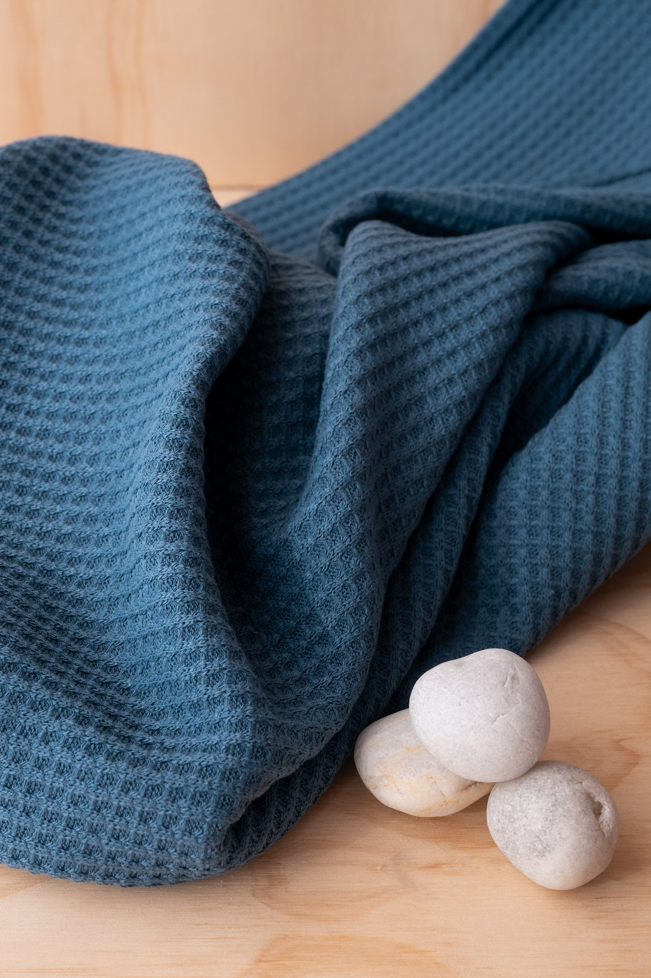 Tricot gaufré Bio Bleu "Morbihan"