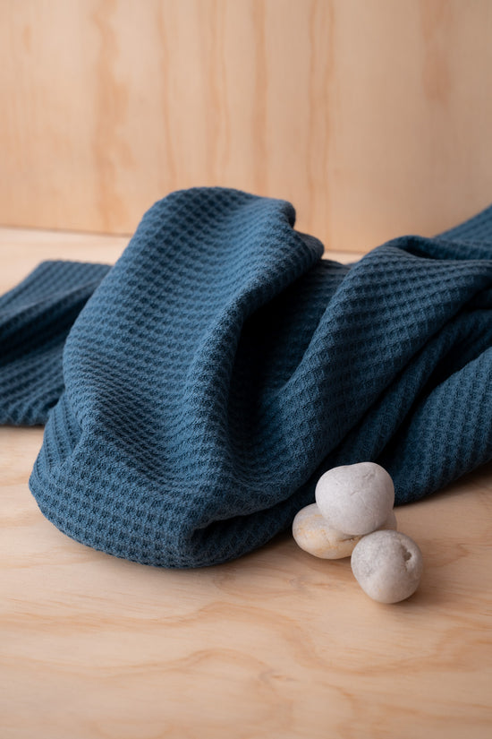 Tricot gaufré Bio Bleu "Morbihan"