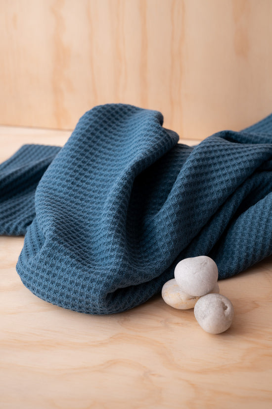 Tricot gaufré Bio Bleu "Morbihan"