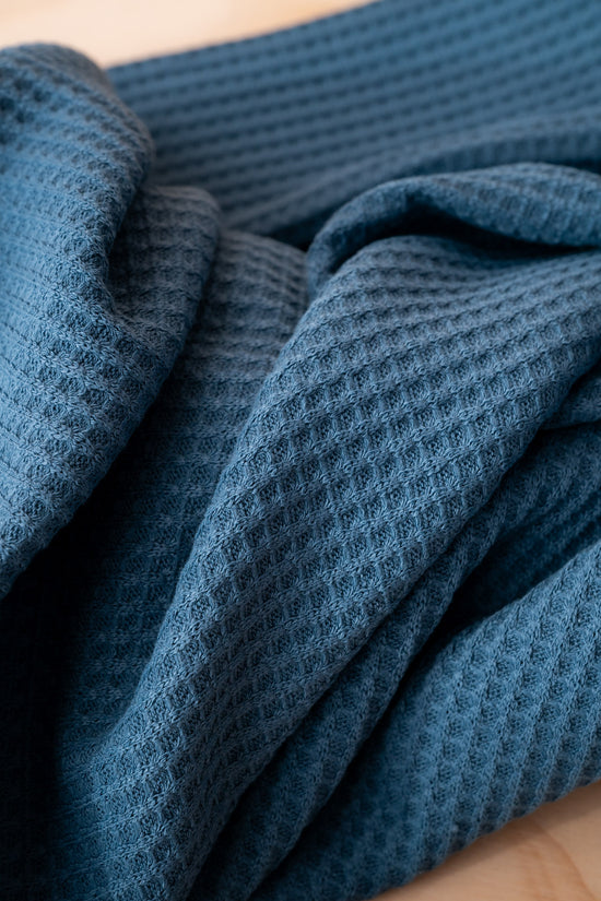 Tricot gaufré Bio Bleu "Morbihan"