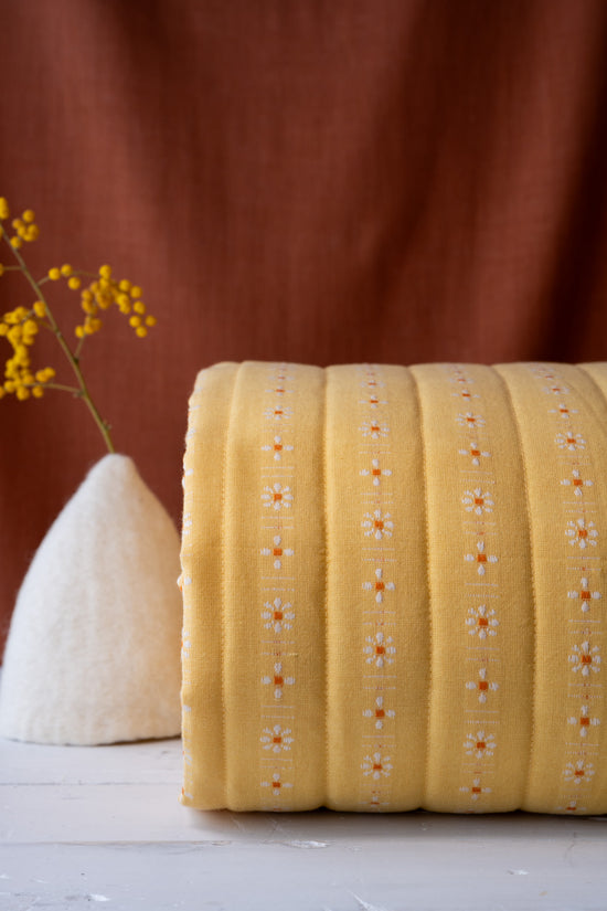 Tissu coton matelassé "Gaidig" jaune