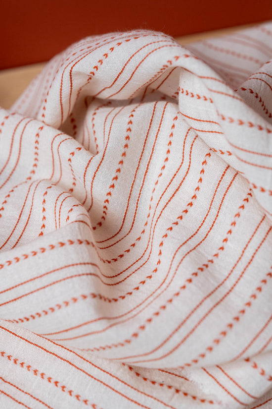 Coton BIO Jacquard fin Roux