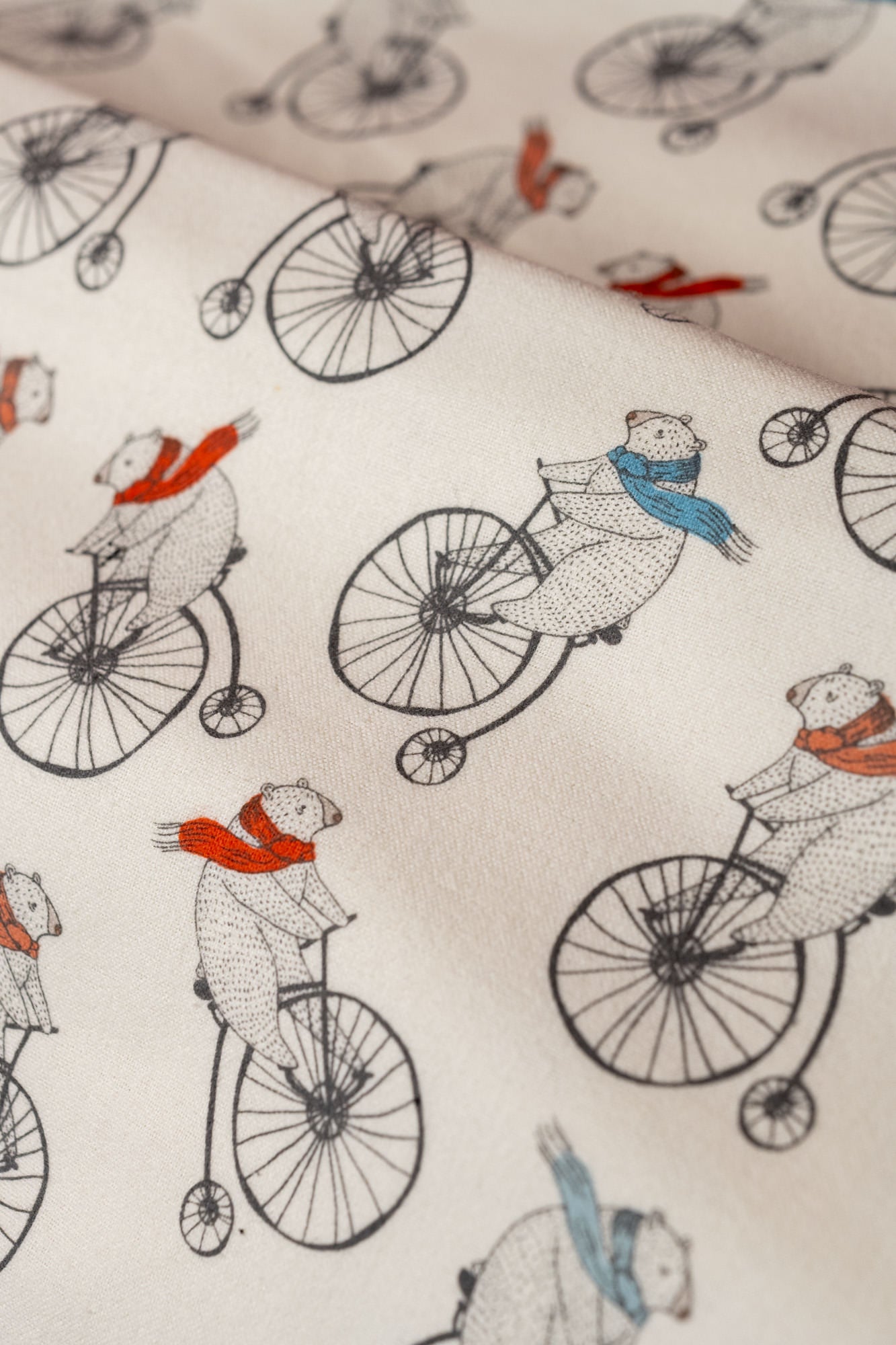 Flanelle en coton – Motif ours