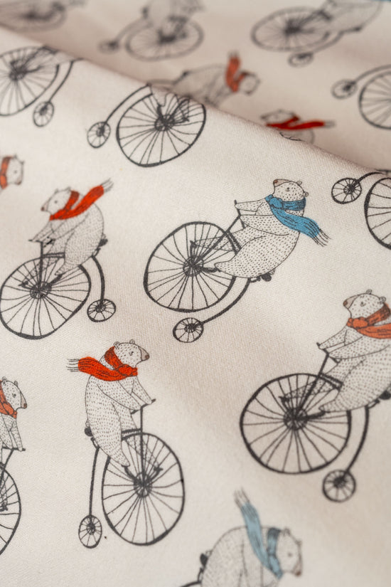 Flanelle en coton – Motif ours