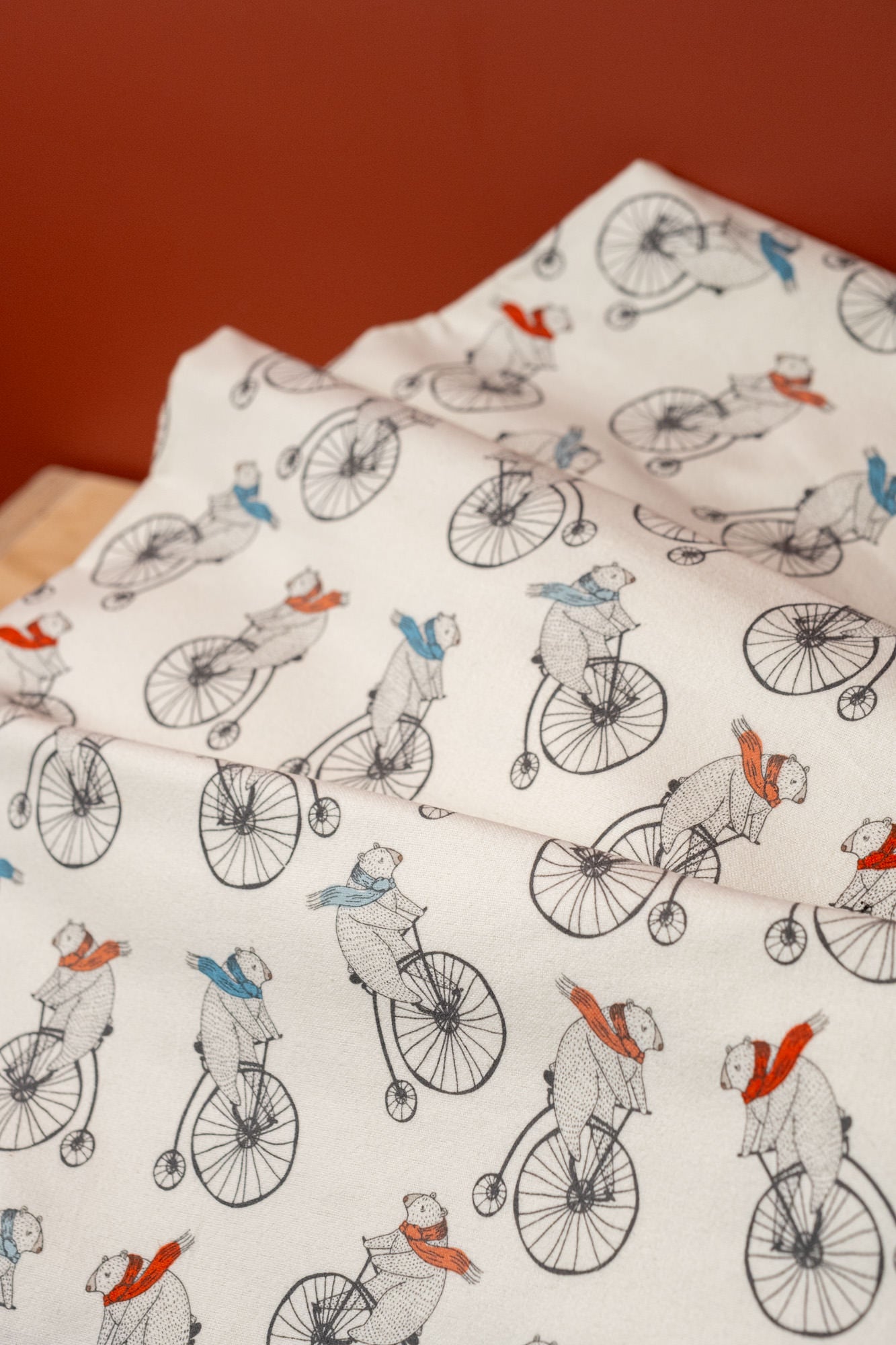Flanelle en coton – Motif ours