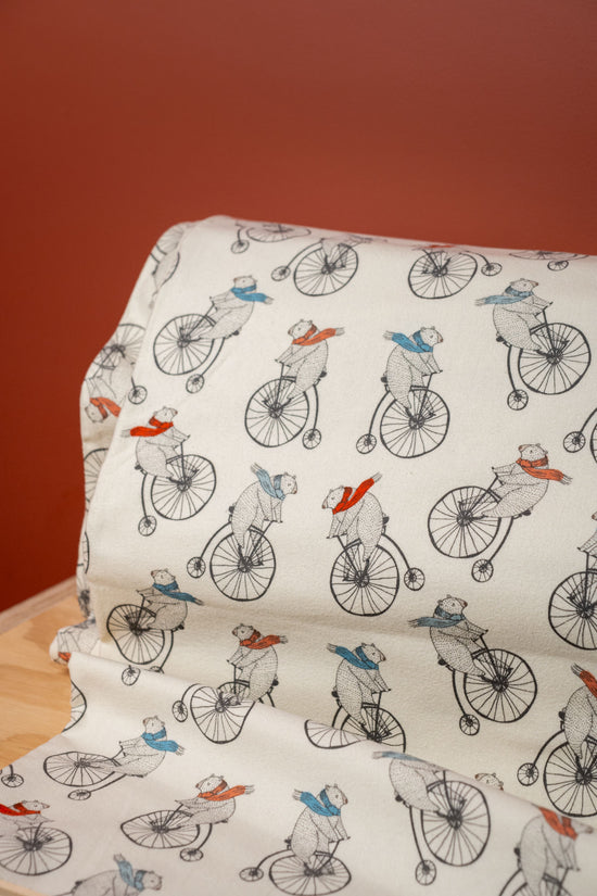 Flanelle en coton – Motif ours