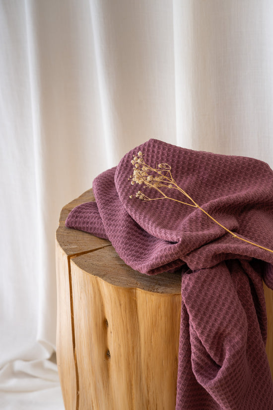 Tricot gaufré Bio Bois de rose