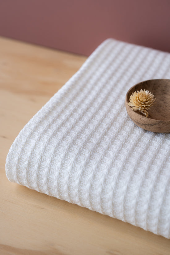 Tricot gaufré Bio Blanc