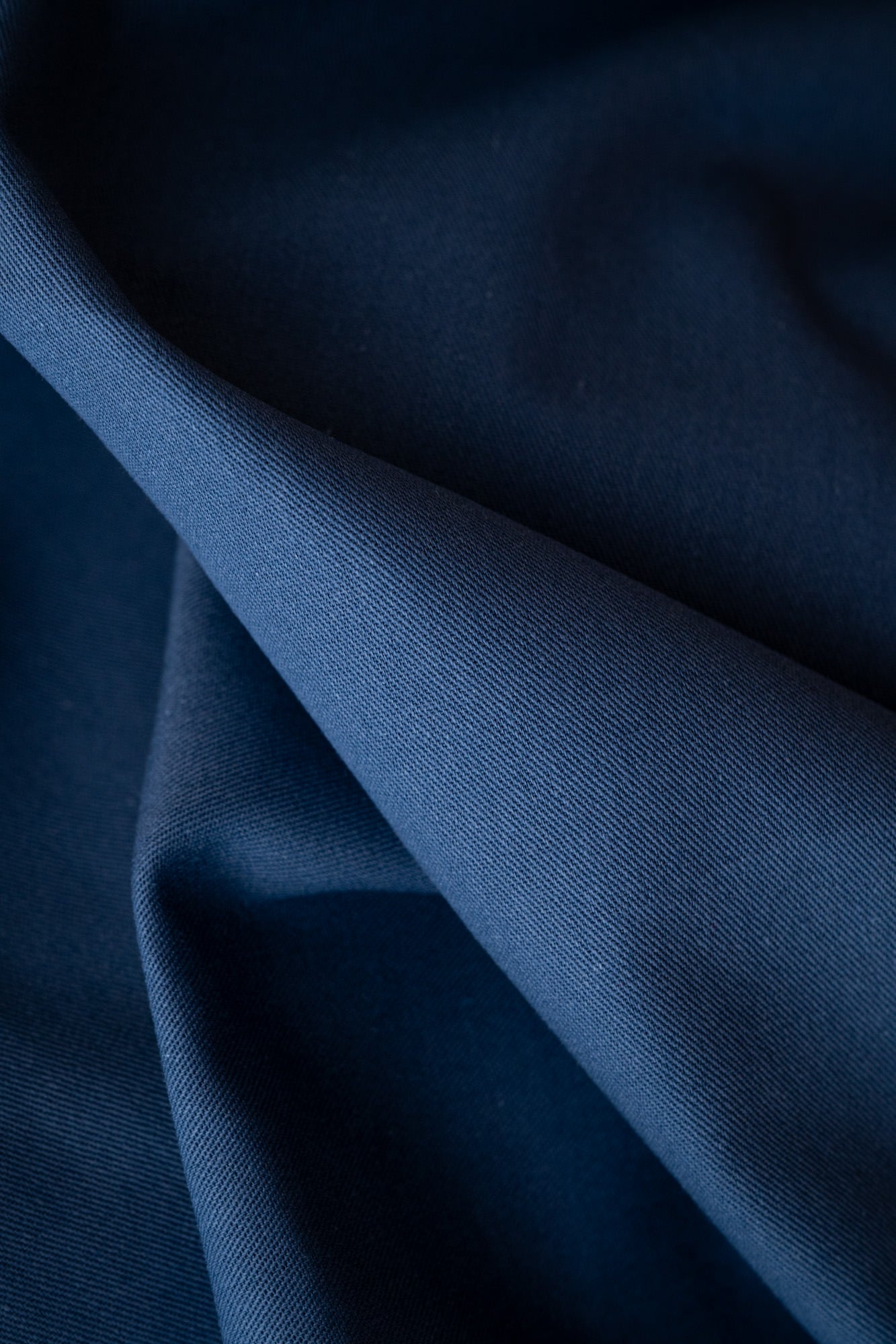 Gabardine de coton BIO Bleu "Morbihan"