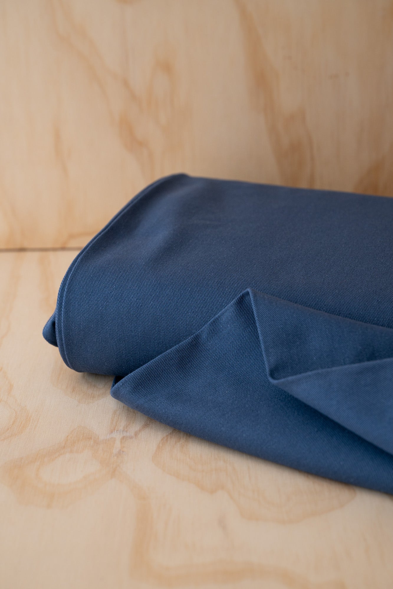 Gabardine de coton BIO Bleu "Morbihan"
