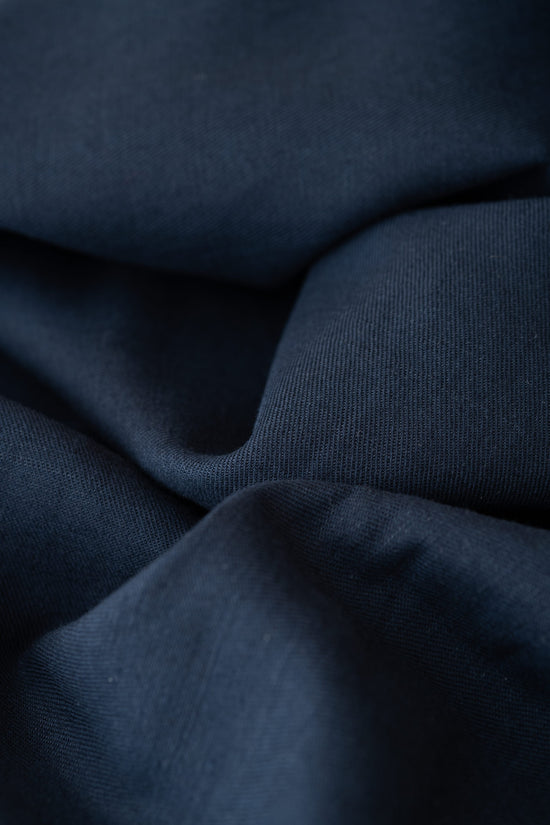 Twill Lin coton Bleu nuit