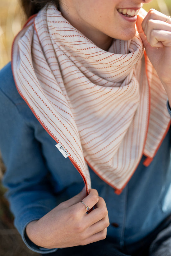 Coton BIO Jacquard fin Roux